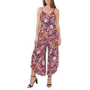 MSK sleeveless paisley jumpsuit